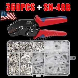 360PCS Assorted Insulated Spade Terminal Electrical Wire Crimp Connector Kit Set - Picture 1 of 15