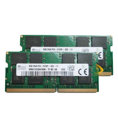 SK Hynix 2x 8GB 2Rx8 PC4-2133P DDR4 17000Mhz 260Pin SODIMM Laptop Memory - Image 1 of 4