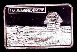 ★★★ MAGNIFIQUE MEDAILLE PLAQUEE ARGENT ● NAPOLEON ● EGYPTE DEVANT LE SPHINX ★★★★ - Picture 1 of 1