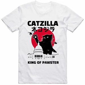 Mens Funny T-Shirt Catzilla B Movie Retro Design Regular Fit 100% Cotton Tee - Picture 1 of 1