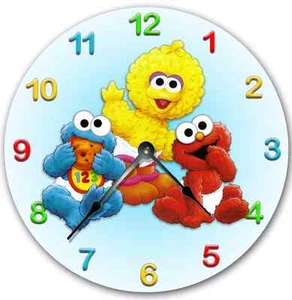 SESAME STREET Babies Wall Clock Nursery Art Personalized Custom Room Decor - Picture 1 of 3