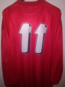 REAL ZARAGOZA 1993-1994 Poyet 11 Match Worn camiseta shirt trikot maillot XL - Foto 1 di 7