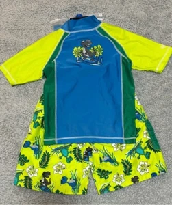 Swim Set T-Rex Little Boys 3-piece Skinz UPF 50+ Sun Protection Surf Board, Sz 7 - Picture 1 of 6