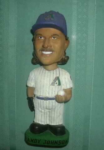 2001  MLB ARIZONA DIAMONDBACKS RANDY JOHNSON BOBBLE HEAD' VG -free ship Cover