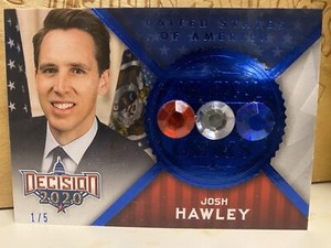 2020 Decision BLUE Foil Political Gems Josh Hawley 1/5