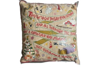 Catstudio 20" handbesticktes Twas the Night Before Christmas Kissen - neu - Bild 1 von 3