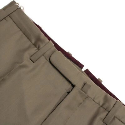 Incotex NWOT Dress Pants Size 50 (34 US) Slim Fit In Solid Green 100% Wool - Image 1 of 4