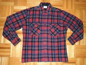Shirt Flannel Vintage Plaid Button Down Grunge Hipster Men's Store Size Medium   - Picture 1 of 7