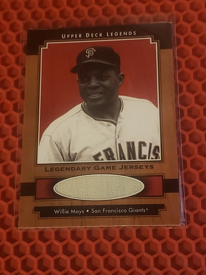 2001 willie mays upperdeck legendary game jerseys.  vg. - Image 1 of 4