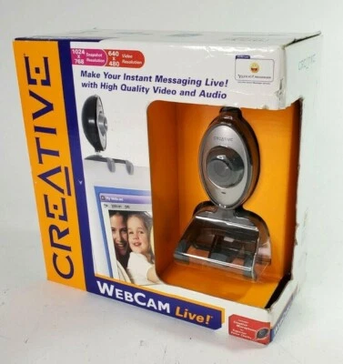 Creative Live WebCam VF0050 Camera with Clip Built In Microphone NEW in Package - Image 1 of 4