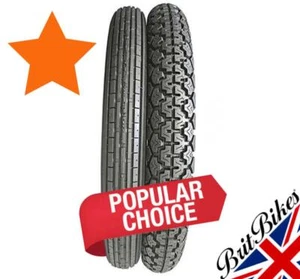 QUALITY CLASSIC MOTORBIKE TYRES ORIGINAL TREAD 3.25 X 19 FRONT & 3.50 X 19 REAR - Picture 1 of 12