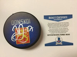 Joonas Donskoi Signed 2016 World Cup of Hockey Puck Finland Beckett BAS COA a - Picture 1 of 3