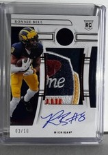 2023 Panini National Treasures Collegiate Ronnie Bell RC Bowl Logo Auto # 3/10