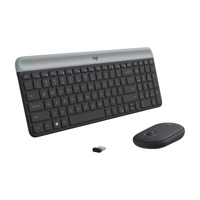 Logitech - MK470 Slim Wireless Keyboard and Mouse Combo - Graphite - Image 1 of 4