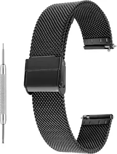 Milanese Mesh Watch Bands, Quick Release Watch Straps Adjustable Stainless Steel - Picture 1 of 8