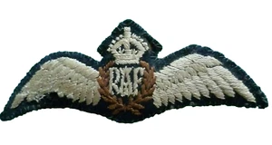Insignia de alas de tela de pilotos de la Real Fuerza Aérea Segunda Guerra Mundial alas de la RAF bordado acolchado - Imagen 1 de 7