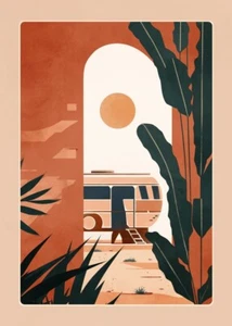 PELÍCULA DE PÓSTER PREMIUM IMPRESIÓN DE ALTA CALIDAD Papel grueso Agafay Desert Vacation - Imagen 1 de 2