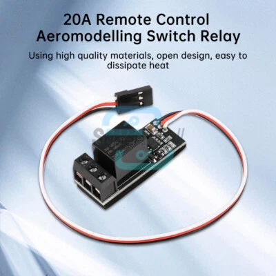 MARKENLOS 20A RC Model Relay PWM Receiver Control Switch for Water Pump Light FPV Camera