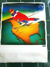 1980 OLYMPICS COLOR POSTER, Downhill Skiing, Winter Sports