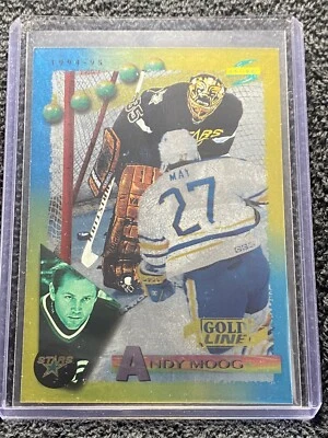1994-95 Pinnacle Score - Gold Line Parallel - #173 Andy Moog - Image 1 of 2