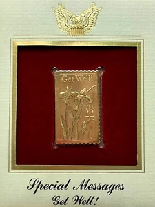 Golden Replicas United States Stamp 1987 Special Messages Get Well! - Picture 1 of 3