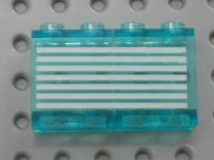 LEGO Trans-hellblau Aufkleber Montage 7 horizontale Streifen BA078pb02 Set 7890 - Bild 1 von 1