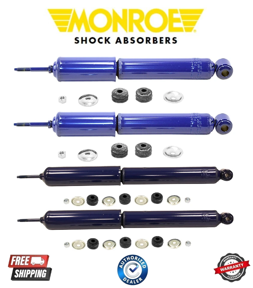 Front and Rear Shocks Absorber Kit 4PCS Set Monroe For 2008-2014 Ford E-150 E250 - Image 1 of 1