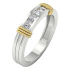 Real Diamonds Channel Set 14K Solid Gold Mens Engagement Wedding Ring I1 H 1/2Ct