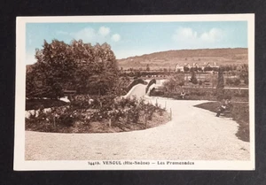 Postal Les Promenades vista panorámica Vesoul Haute Saone Francia UNP década de 1930 - Imagen 1 de 2