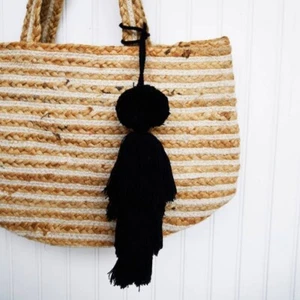 Borlas negras grandes para bolsos, bolsos, monederos atados por Chloe & Lex Nuevo en caja - Imagen 1 de 16