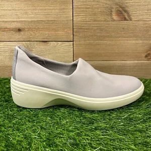 Ecco Soft 7 Wedge Womens 6.5 Gray/Blue Leather Shoes Sneakers Athletic Slip On - Picture 1 of 14
