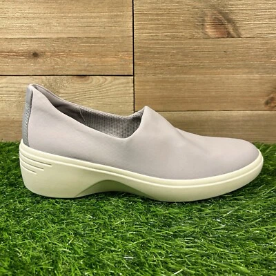 Ecco Soft 7 Cuñas Mujer 6.5 Gris/Azul Cuero Zapatos Tenis Atléticos Sin Cordones Foto 1 de 4