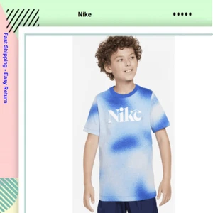 Nike Sportswear Culture of Basketball Kids' T-Shirt, Blue Multi, Medium - Picture 1 of 2
