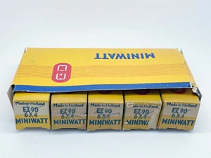 5 NOS Philips Mazda EZ90 6X4 Test V.GOOD Square Geter Black Plate Rectifier Tube - Picture 1 of 18