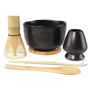 BambooMN Brand - Matcha Teeservice - Schwarz 6-teiliges Set - Bild 1 von 11