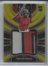 Miguel Bleis 2023 Panini Select SP RC 3 Color Jersey Patch /10 Red Sox