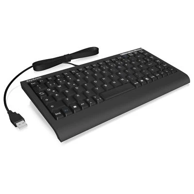 Keysonic ACK-595C+ Mini Tastatur USB + PS2 QWERTZ 28000 B-Ware - Bild 1 von 4