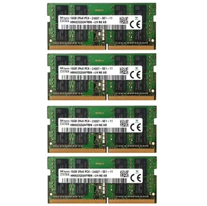 Hynix 64GB (4X16GB) DDR4 PC4-19200 DDR4-2400MHz SODIMM Memory Ram HMA82GS6AFR8N - Picture 1 of 6