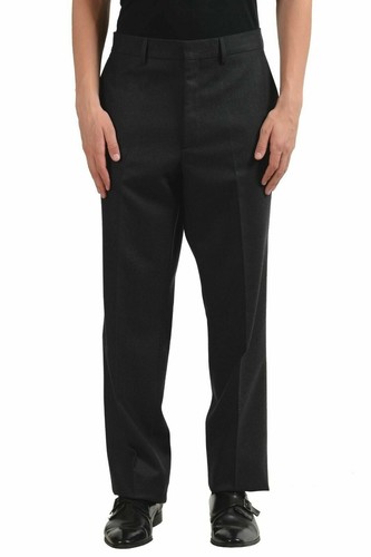 Versace Pantalone elegante uomo 100% lana grigio taglia 38 40