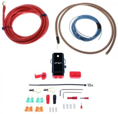 Kabelkit 10qmm Vollkupfer Kabelkit für Verstärker Stromkabel Kit für Endstufen  - Bild 1 von 3