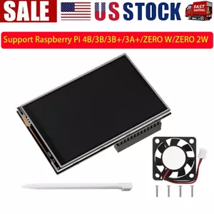 Ventilatore display LCD SPI 3,5 pollici touch screen 125 MHz per Raspberry Pi 4B/3B+/ZeroW US - Foto 1 di 10