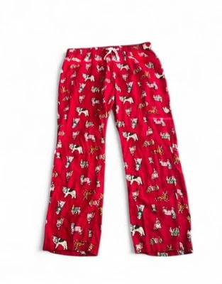Pantalones de pijama Old Navy Holiday para perro talla L franela roja algodón salón Foto 1 de 4