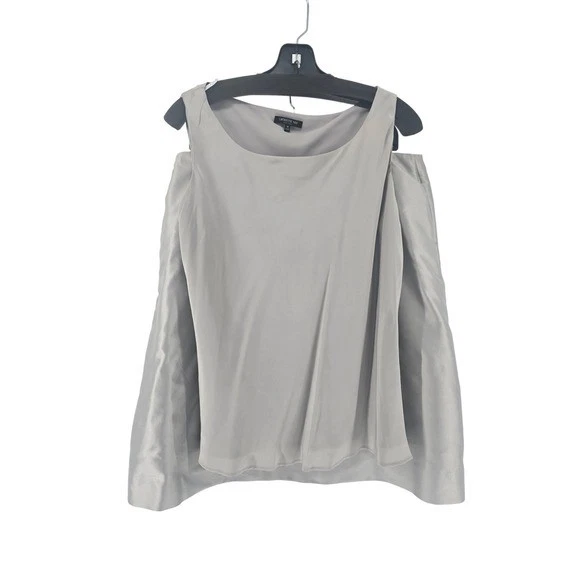 Conjunto de Top y Falda Lafayette 148 New York Gris Mezcla Seda Sin Mangas Talla 16 Foto 1 de 4