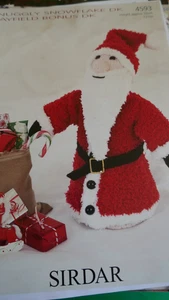 SIRDAR KNITTING PATTERN CONE SHAPED FATHER CHRISTMAS IN D.K.-APPROX 12.5INS TALL - Picture 1 of 1