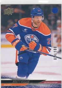 BRETT KULAK - 24/25 UPPER DECK UD EXCLUSIVES #024/100 - Picture 1 of 1