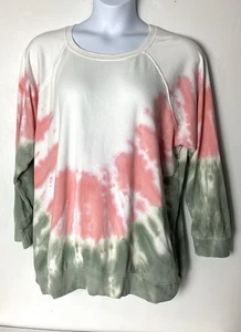 Felpa donna Torrid rosa e verde tie dye manica lunga attiva taglia 3 - Foto 1 di 3