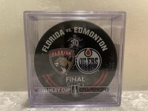 Florida Panthers Vs Edmonton Oilers Stanley Cup Final Warm Up Puck Game 5 - Picture 1 of 4
