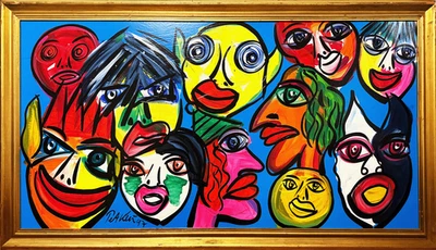 Peter Robert Keil "Neujahresfeier in der Paris-Bar-Berlin" Berlin 97 - Bild 1 von 4