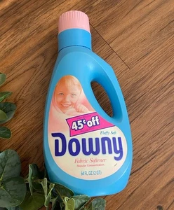 Vintage DOWNY Fabric Softener Regular 64 Fl Oz 1/2 Full Great Movie Prop - Picture 1 of 4