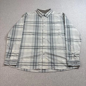 Kuhl Plaid Shirt Mens 2XL Gray Button Outdoor Performance Lightweight Hike Camp - Picture 1 of 9